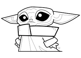 Yoda boyama sayfası – eğitici aktivite, yaratıcılık