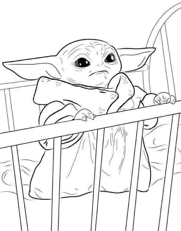 Yoda boyama sayfası – evde etkinlik, ücretsiz yazdır