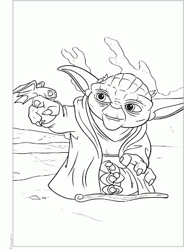 Yoda boyama sayfası – boyama çalışması, yaratıcılığı geliştirir