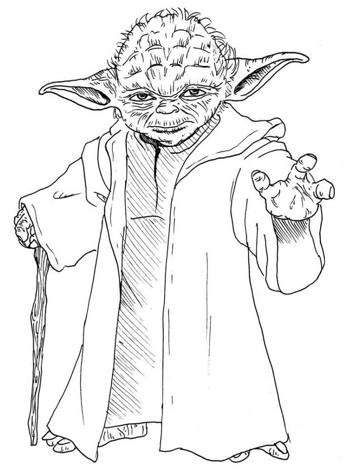 Yoda boyama sayfası – ücretsiz yazdır, boyama etkinliği
