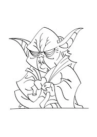 Yoda boyama sayfası – kolay boyama, eğitici aktivite