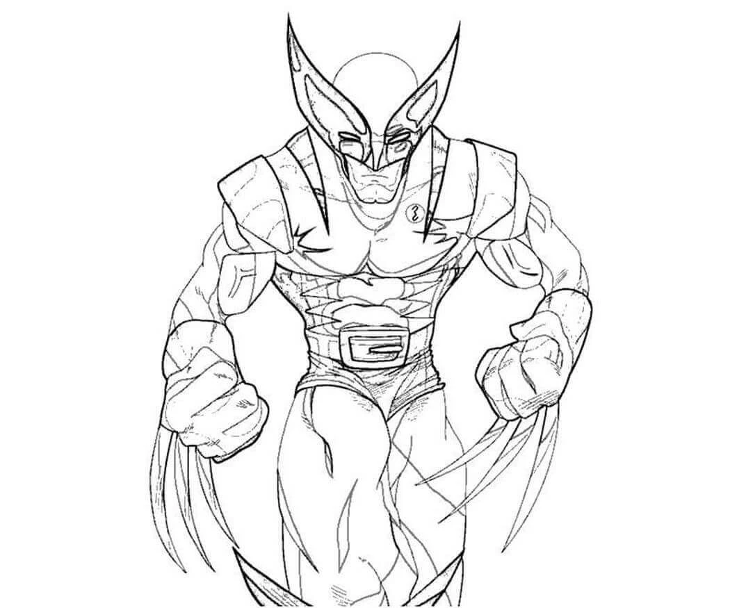 Wolverine boyama sayfası – el becerilerini geliştirir, boyama çalışması