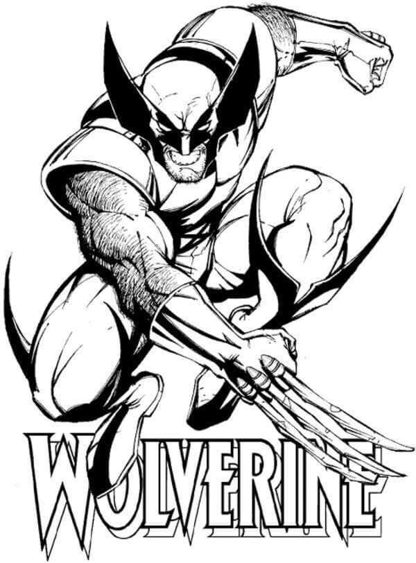 Wolverine boyama sayfası – PDF indir, sevimli karakter