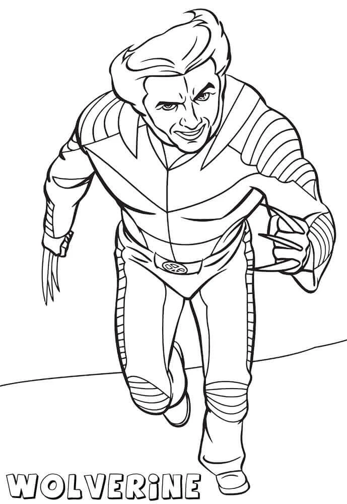 Wolverine boyama sayfası – kolay boyama, eğitici aktivite