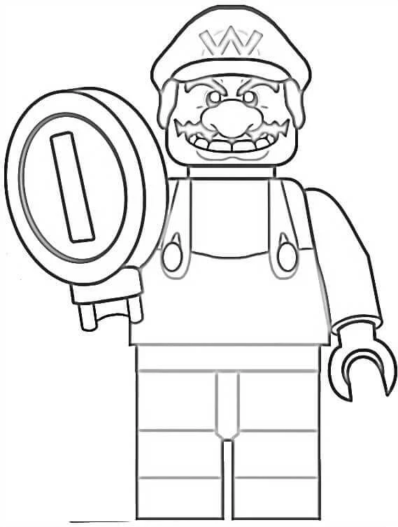 Wario boyama sayfası – sevimli karakter, sanatsal çalışma