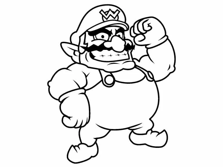 Wario boyama sayfası – el becerilerini geliştirir, boyama çalışması