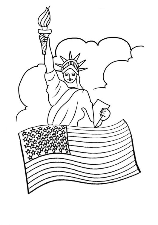 Amerikan boyama sayfası – eğlenceli etkinlik, el becerilerini geliştirir