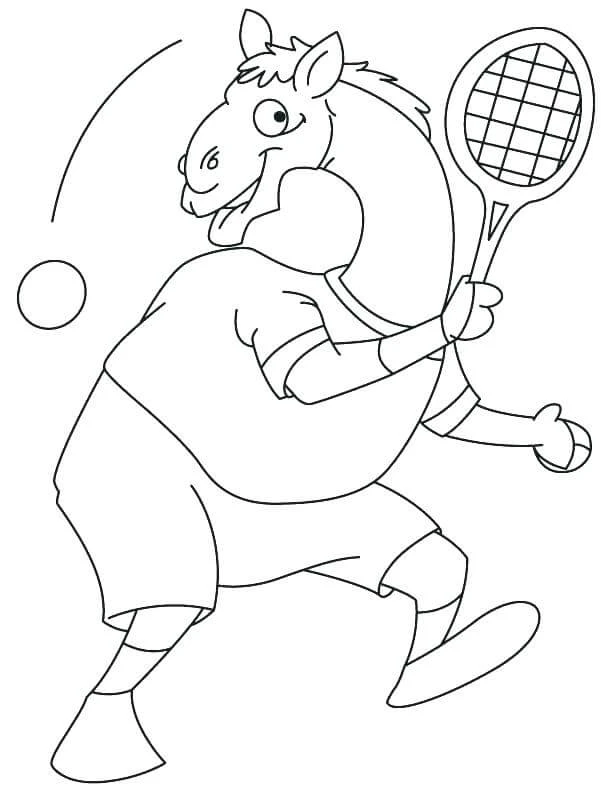Tenis boyama sayfası – boyama çalışması, yaratıcılığı geliştirir