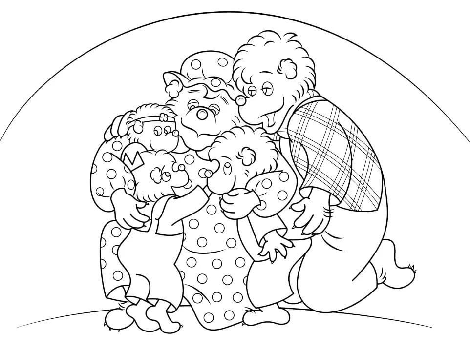 Berenstain Ayıları boyama sayfası – evde etkinlik, ücretsiz yazdır