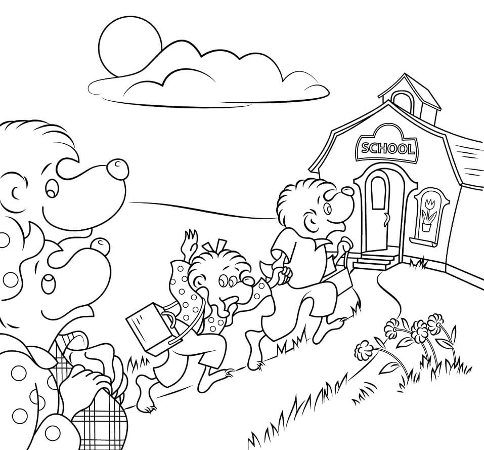 Berenstain Ayıları boyama sayfası – çocuk aktivitesi, PDF indir