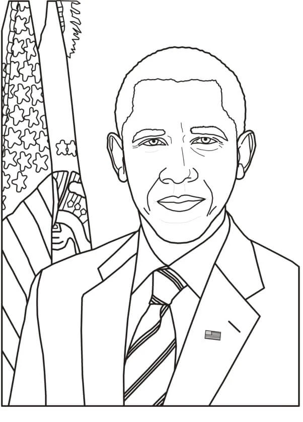 Obama boyama sayfası – boyama çalışması, yaratıcılığı geliştirir