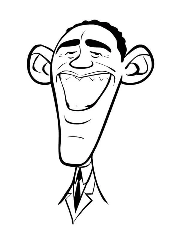 Obama boyama sayfası – kolay boyama, eğitici aktivite