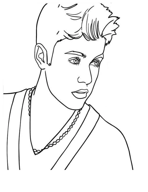 Justin Bieber boyama sayfası – evde etkinlik, ücretsiz yazdır