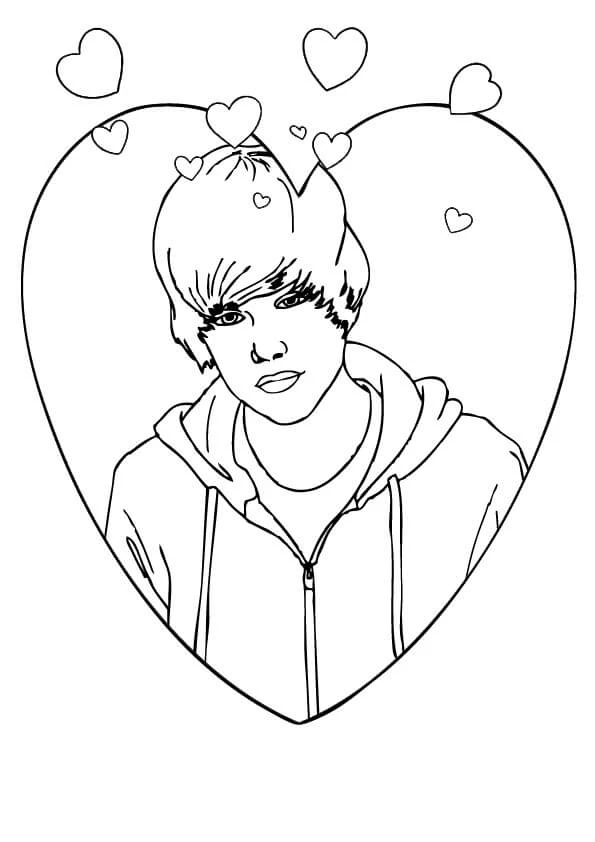 Justin Bieber boyama sayfası – PDF indir, sevimli karakter