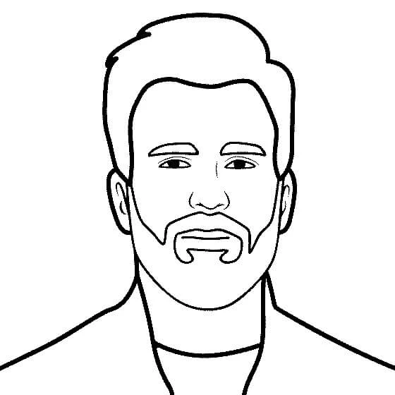Chris Evans boyama sayfası – PDF indir, sevimli karakter