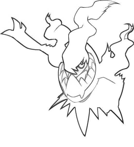 Darkrai boyama sayfası – renkli çizimler, okul öncesi