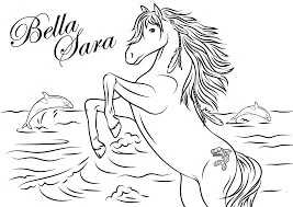 Bella Sara boyama sayfası – kolay boyama, eğitici aktivite