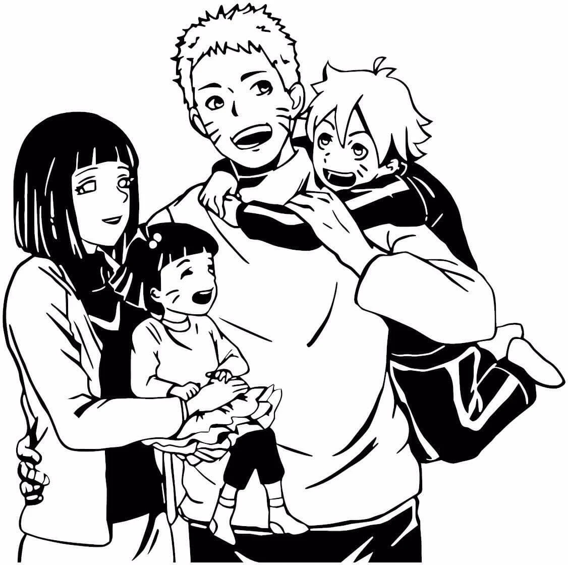 Boruto boyama sayfası #14 – el becerilerini geliştirir, boyama çalışması