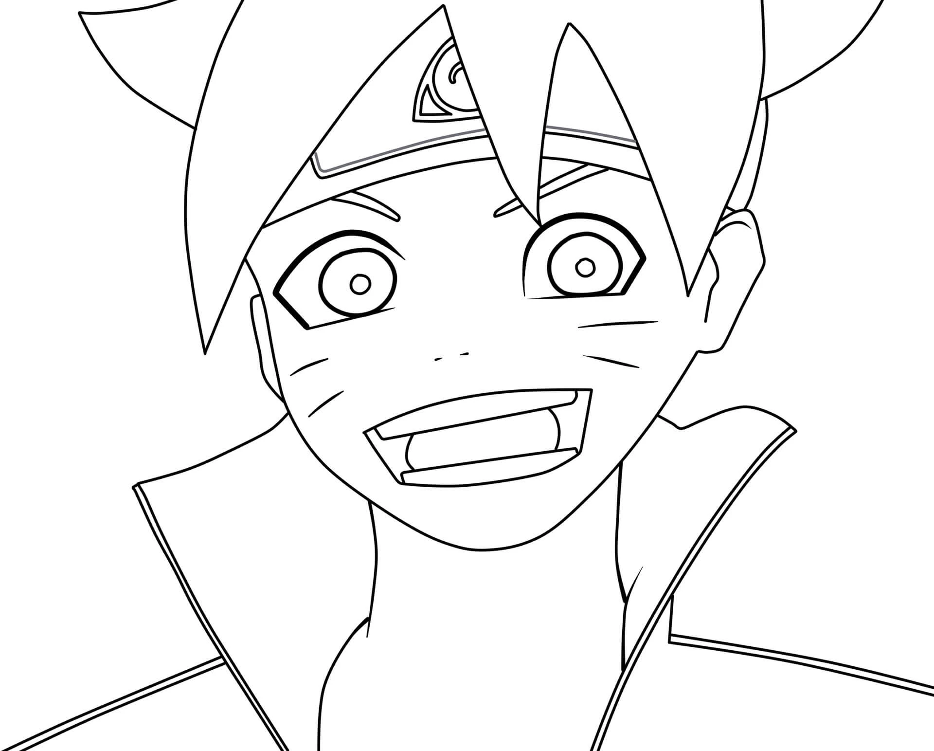 Boruto boyama sayfası #21 – boyama çalışması, sınıf etkinliği
