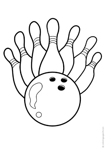 Bowling boyama sayfası #8 – anaokulu etkinliği, motor becerileri destekler