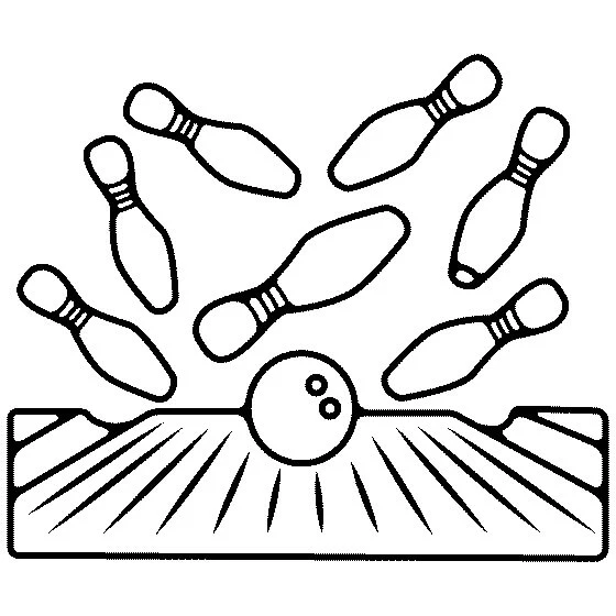 Bowling boyama sayfası #21 – A4 baskıya uygun, ücretsiz yazdır