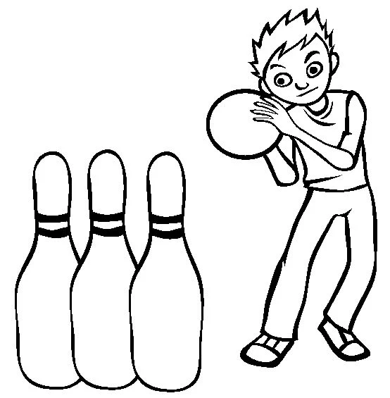 Bowling boyama sayfası #25 – yaratıcı sanat çalışması, eğlenceli etkinlik