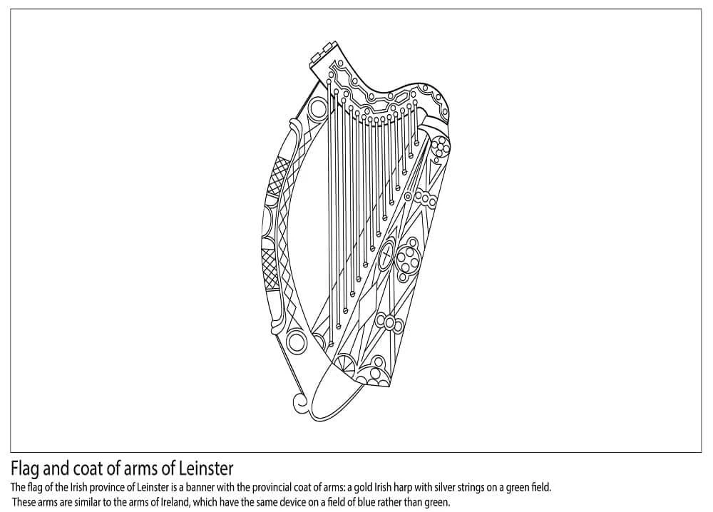 Ireland boyama sayfası – boyama çalışması, yaratıcılığı geliştirir