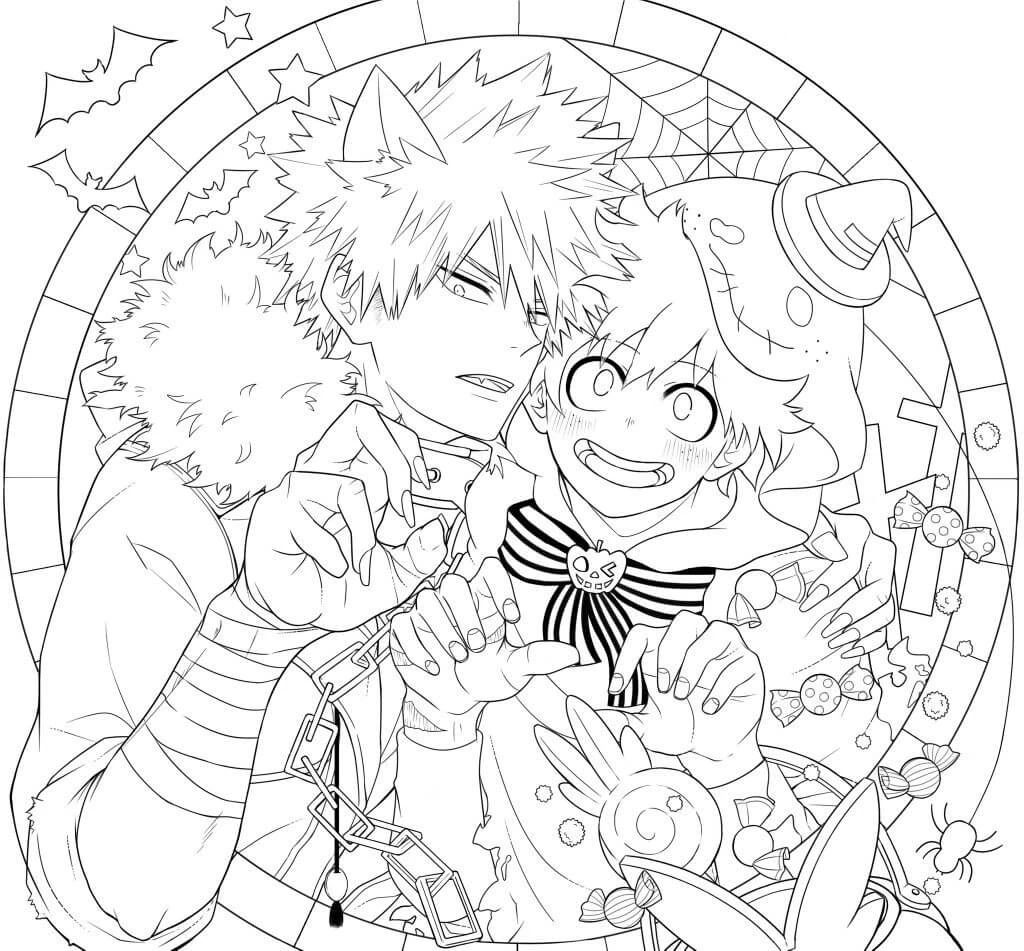 Izuku Midoriya boyama sayfası #2 – aile ile vakit geçirme, renk bilgisini öğretir