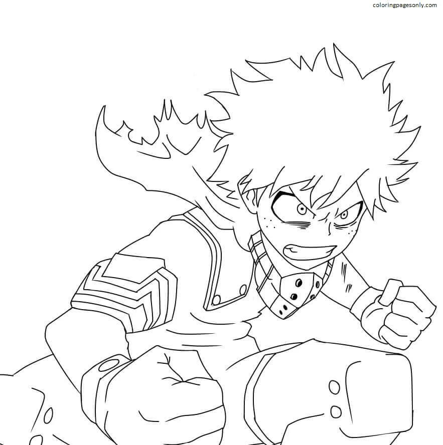 Izuku Midoriya boyama sayfası #4 – doğum günü partisi aktivitesi, ekran süresine alternatif
