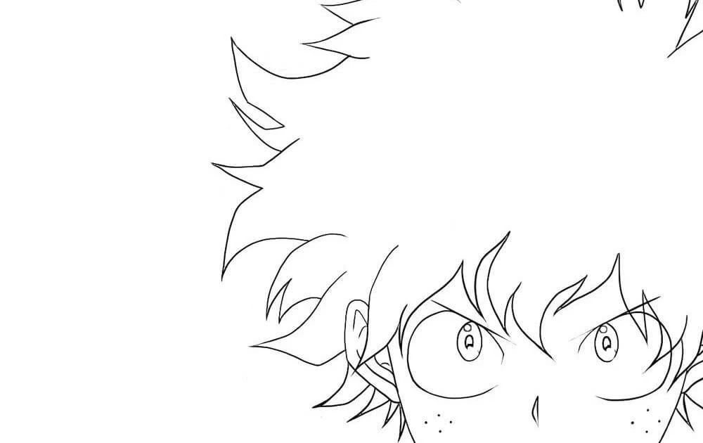 Izuku Midoriya boyama sayfası #10 – sabır ve özgüven kazandırır, yaratıcı sanat çalışması