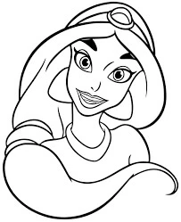 Jasmine boyama sayfası – yaratıcılık, eğlenceli etkinlik