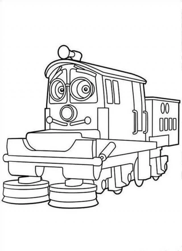 Chuggington boyama sayfası #18 – sabır ve özgüven kazandırır, yaratıcı sanat çalışması