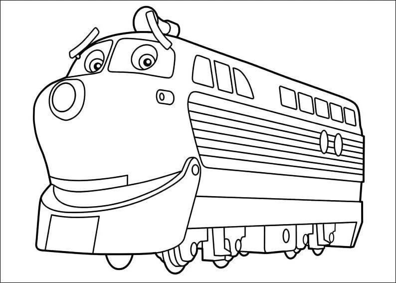 Chuggington boyama sayfası #29 – PDF indir, sevimli karakter
