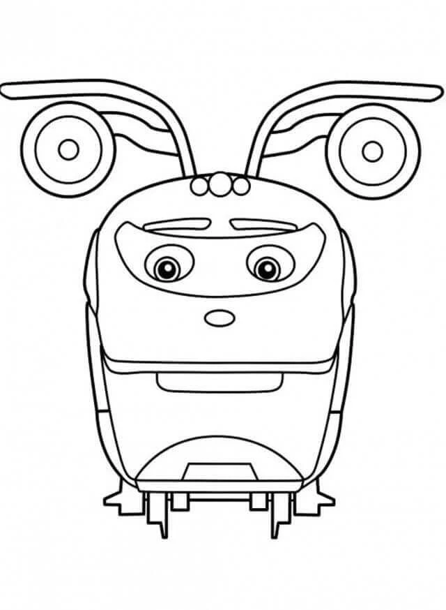 Chuggington boyama sayfası #36 – sevimli karakter, sanatsal çalışma