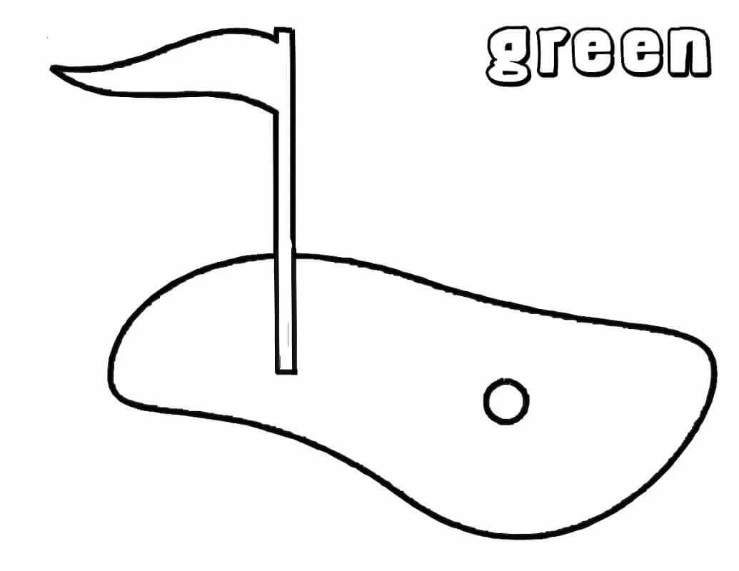 Golf boyama sayfası – okul öncesi, evde etkinlik