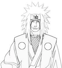 Jiraiya boyama sayfası – el becerilerini geliştirir, boyama çalışması