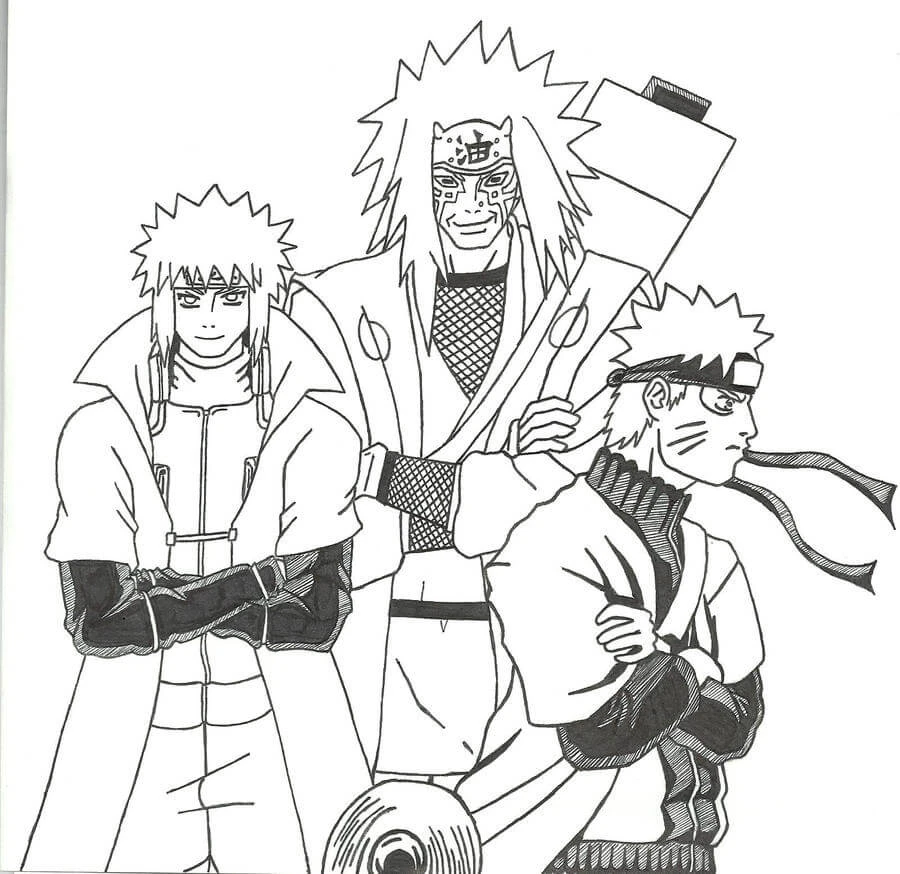 Jiraiya boyama sayfası – okul öncesi, evde etkinlik