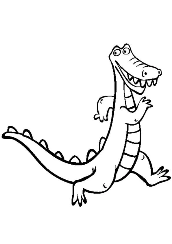 Alligator boyama sayfası – PDF indir, sevimli karakter