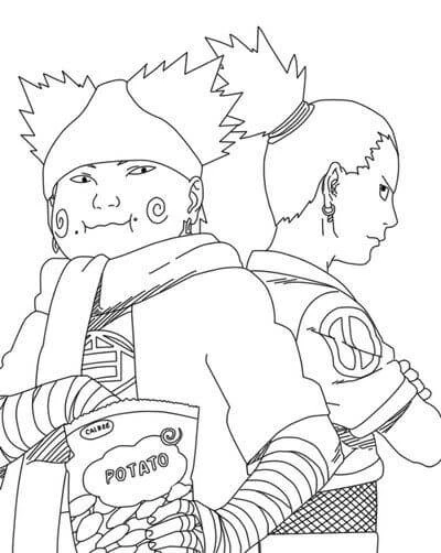 Shikamaru boyama sayfası – boyama çalışması, yaratıcılığı geliştirir