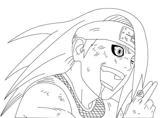 Deidara boyama sayfası – yaratıcılık, eğlenceli etkinlik