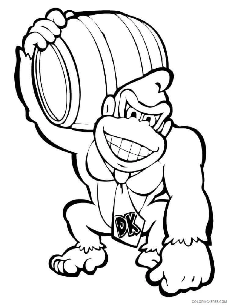 Donkey Kong boyama sayfası – boyama çalışması, yaratıcılığı geliştirir
