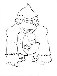 Donkey Kong boyama sayfası – PDF indir, sevimli karakter