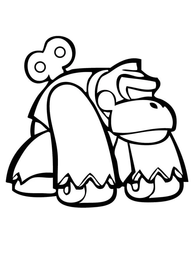 Donkey Kong boyama sayfası – okul öncesi, evde etkinlik