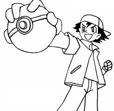 Pokeball boyama sayfası – renkli çizimler, okul öncesi