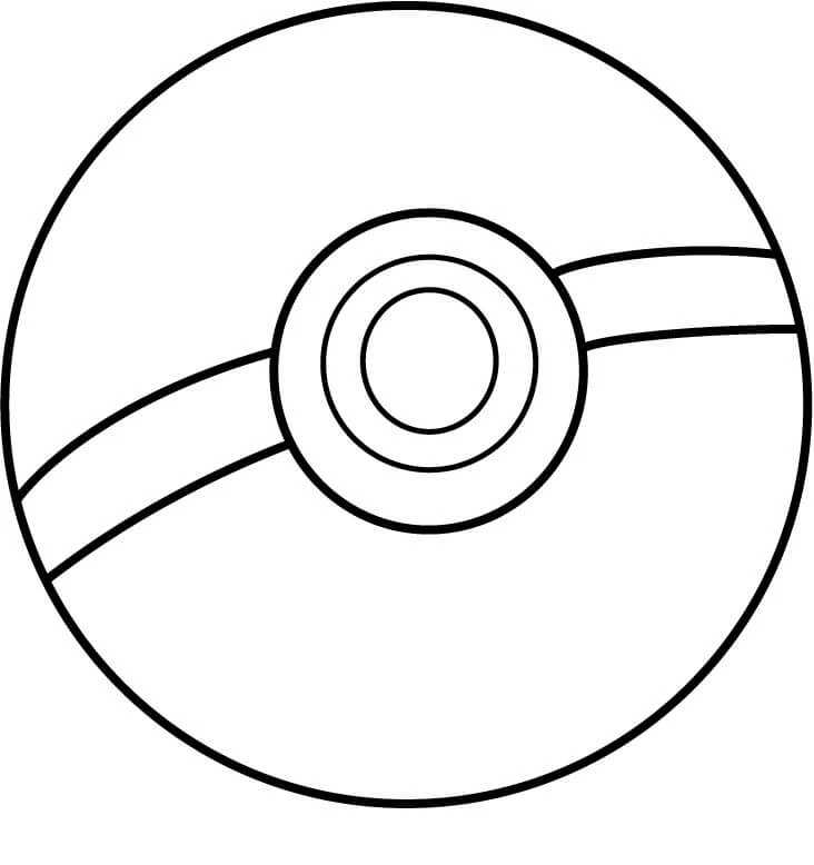 Pokeball boyama sayfası – sanatsal çalışma, çocuklar için