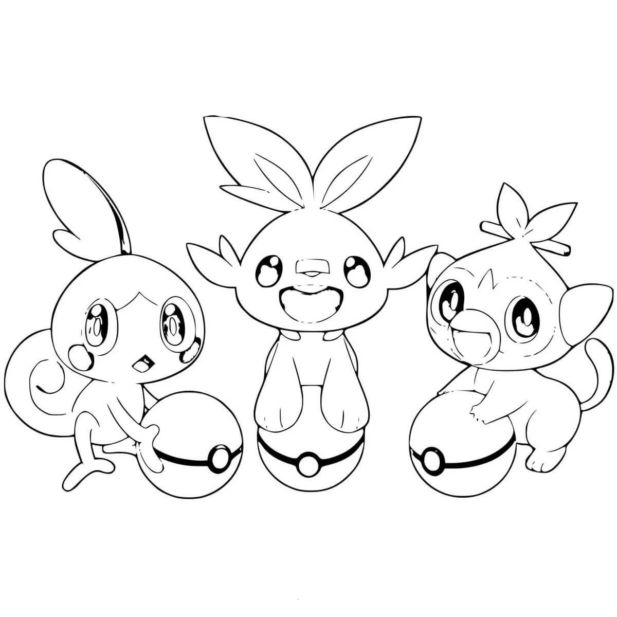 Pokeball boyama sayfası – basit çizim, kolay boyama
