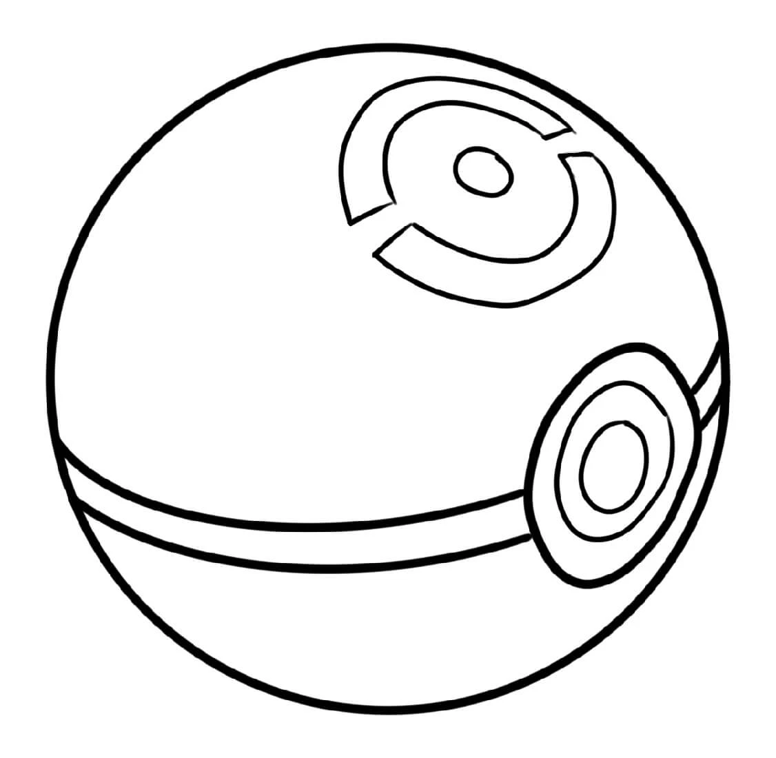 Pokeball boyama sayfası – çocuklar için, çizgi film temalı