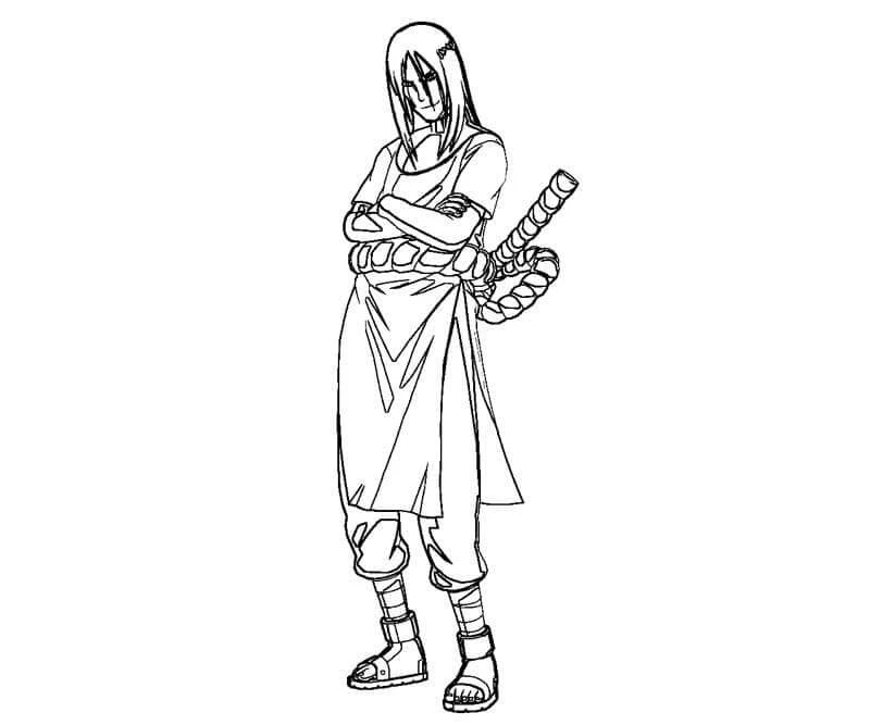 Orochimaru boyama sayfası – yaratıcılığı geliştirir, keyifli zaman