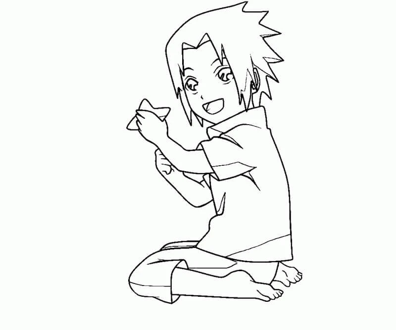 Sasuke boyama sayfası – ücretsiz yazdır, boyama etkinliği