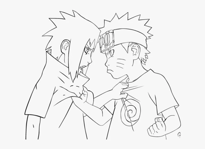 Sasuke boyama sayfası – boyama çalışması, yaratıcılığı geliştirir